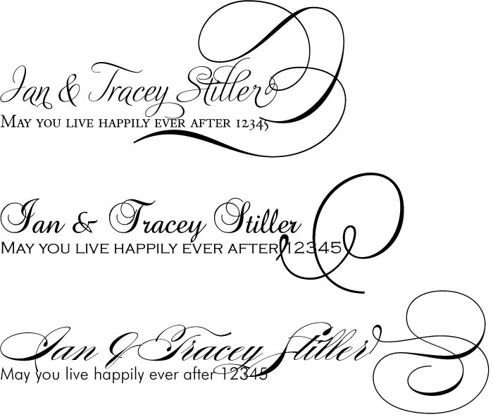 We can customize your wedding invitation with a font that expresses you and